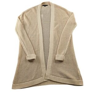 Banana Republic Cardigan Sweater Women's Petite S Natural‎ Beige Open Front Knit